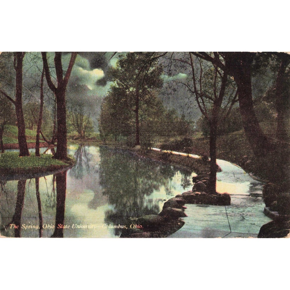 Vintage 1909 The Spring Ohio State University Columbus Ohio Postcard VG - Picture 1 of 2